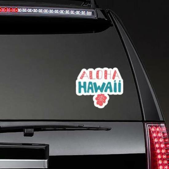 Aloha Hawaii Cute Lettering Sticker | Hawaii Stickers Hawaii Stickers Hawaii Stickers