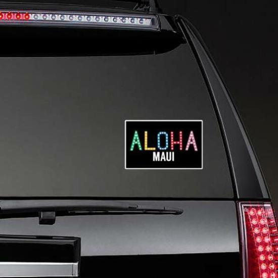 Aloha Maui Hawaii Colorful Lettering Sticker | Hawaii Stickers Hawaii Stickers Hawaii Stickers