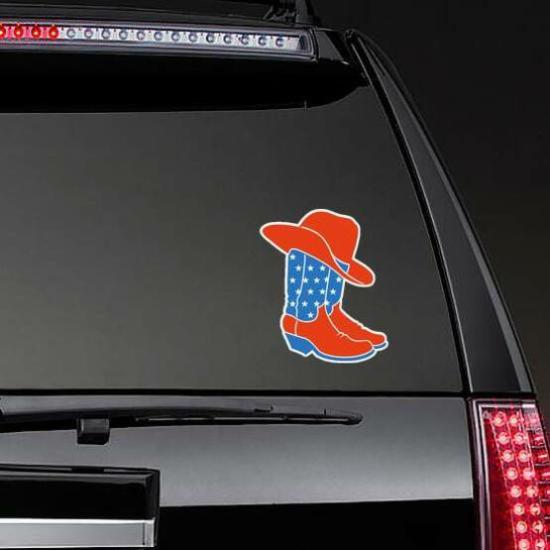 American Flag Cowboy Boots Sticker | American Flag Stickers American Flag Stickers American Flag Stickers