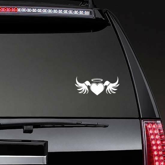 Angel Heart With Wings Sticker | Angel Stickers Angel Stickers Angel Stickers