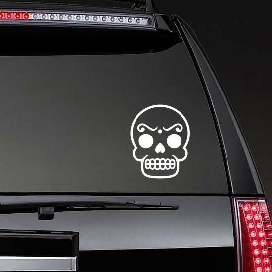 Angry Decorative Skull Sticker | Calavera Sugar Skull Stickers Calavera Sugar Skull Stickers Calavera Sugar Skull Stickers