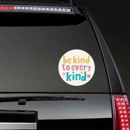 Be Kind To Every Kind Be Vegan Quote Sticker | Vegetarian and Vegan Stickers Food & Beverage Stickers Vegetarian & Vegan Stickers