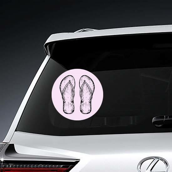 Beach Slippers Pink Sticker | Flip Flop Stickers Flip Flop Stickers Flip Flop Stickers