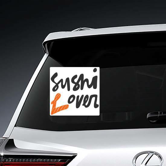 Black Sushi Lover Lettering Sticker | Sushi Stickers Food & Beverage Stickers Sushi Stickers