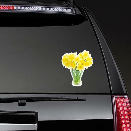 Bouquet Of Daffodils Flowers In Vase Sticker | Daffodil Flower Stickers Daffodil Flower Stickers Daffodil Flower Stickers