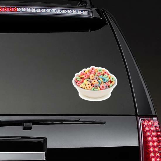 Bowl Of Fruit Loops Cereal Sticker | Breakfast Stickers and Decals Breakfast Stickers & Decals Breakfast Stickers & Decals