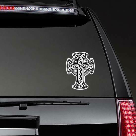 Celtic National Ornament Cross Sticker | Religious Cross Stickers Girly Girl Stickers Religious Cross Stickers