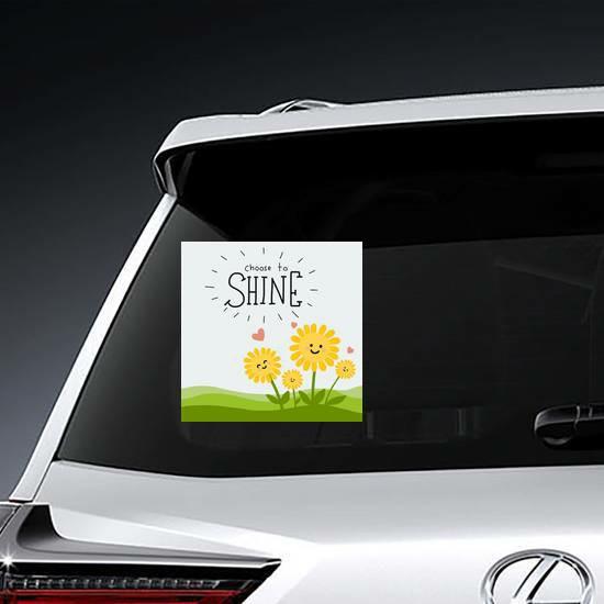 Choose To Shine Sunflower Sticker | Sunflower Stickers Flower Stickers Sunflower Stickers