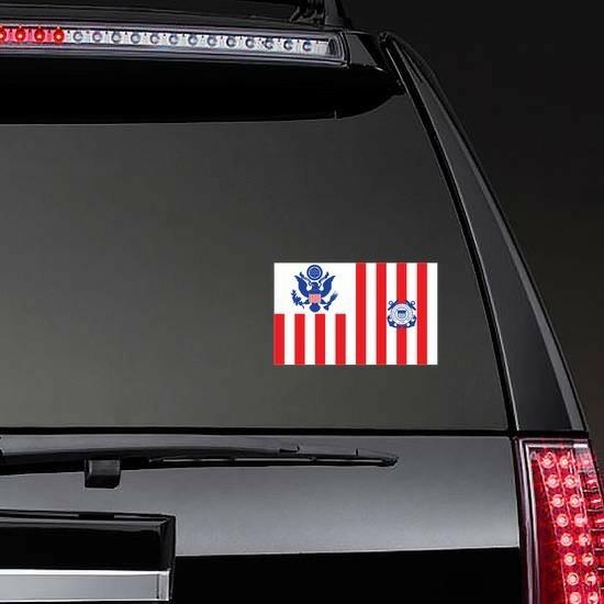 Coast Guard Ensign Sticker | Military Flag Stickers Flag Stickers Military Flag Stickers