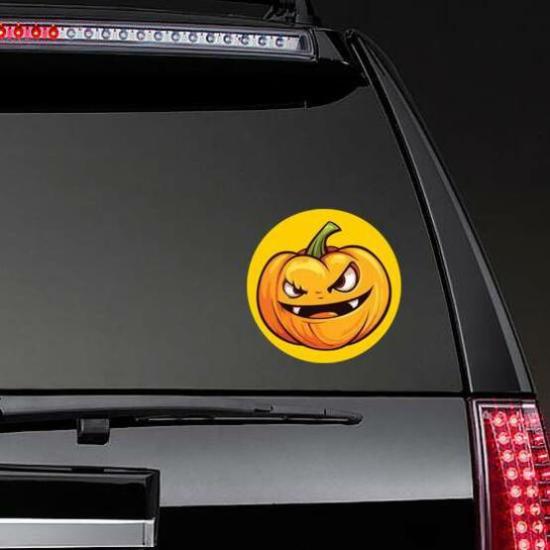 Cool Emoji Halloween Pumpkin Sticker | Emoji Stickers and Decals Emoji Stickers Emoji Stickers & Decals