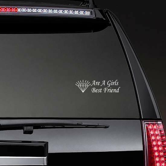 Diamonds Are A Girls Best Friend Vinyl Lettering Sticker | Diamond Stickers Diamond Stickers Diamond Stickers