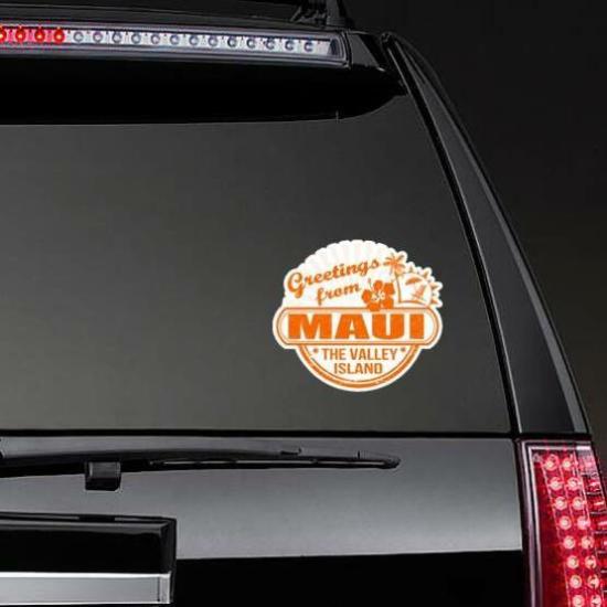 Greetings From Maui, The Valley Island Hawaii Sticker | Hawaii Stickers Hawaii Stickers Hawaii Stickers