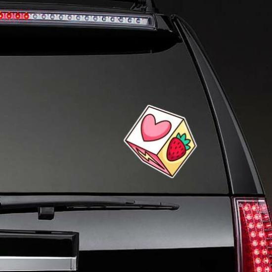 Groovy Fruit Dice Sticker | Fruit Stickers Food & Beverage Stickers Fruit Stickers