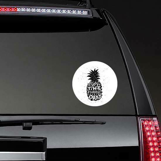 Grunge Enjoy The Summer Days Pineapple Sticker | Pineapple Stickers Food & Beverage Stickers Pineapple Stickers