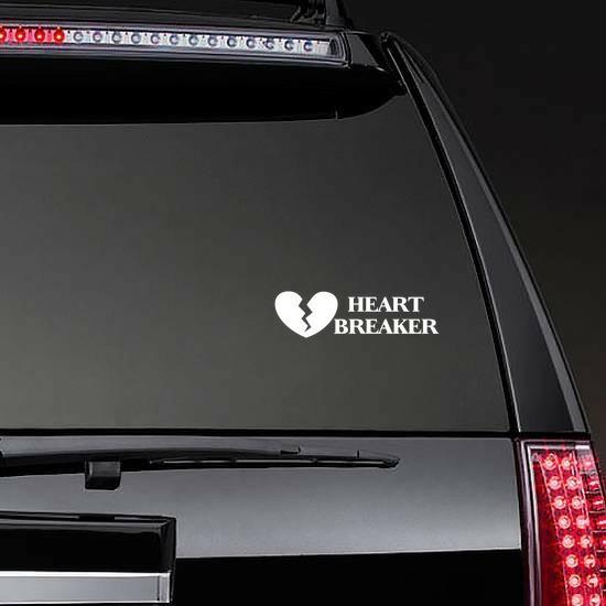 Heart Breaker With Broken Heart Vinyl Lettering Sticker | Girly Girl Saying Stickers Girly Girl Saying Stickers Girly Girl Saying Stickers