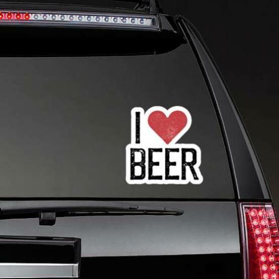 "I Love Beer" Lettering Sticker | Beer Stickers Beer Stickers Beer Stickers