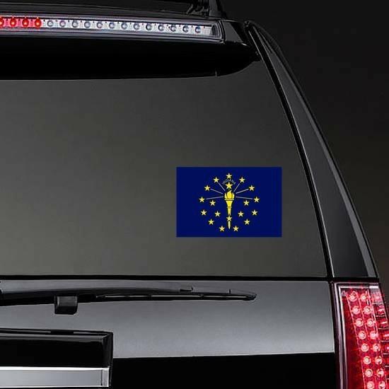 Indiana In State Flag Sticker | US State Flag Stickers Flag Stickers US State Flag Stickers