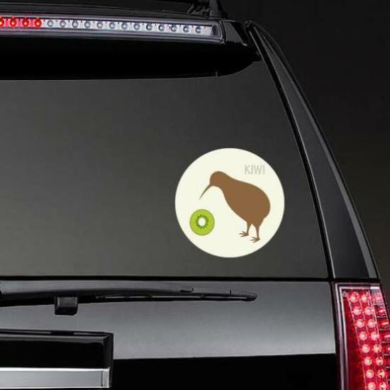 Kiwi Bird And Kiwi Fruit New Zealand Sticker | Fruit Stickers Food & Beverage Stickers Fruit Stickers