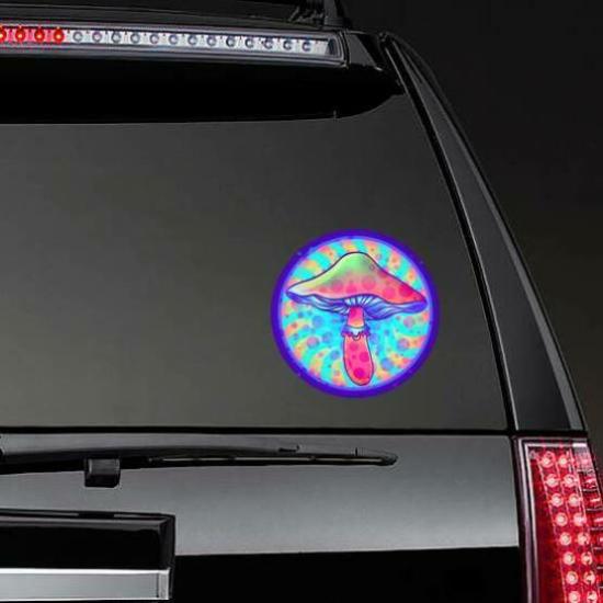 Magic Glowing Mushroom Psychedelic Sticker | Hippie Stickers and Decals Hippie Stickers Hippie Stickers & Decals