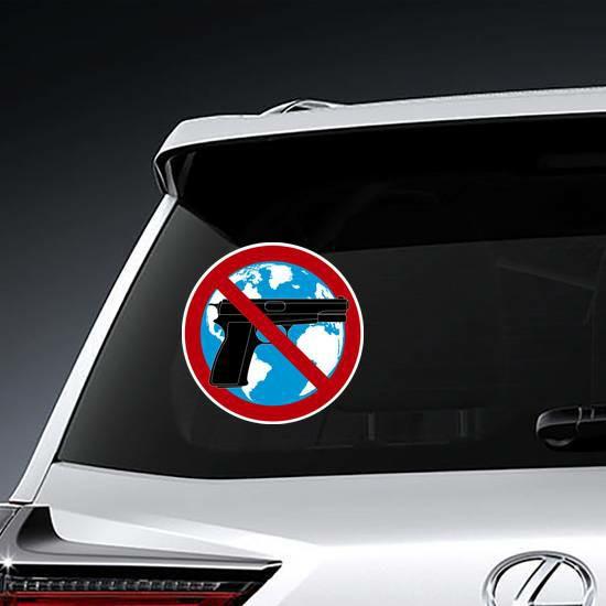 No Guns on Earth Sticker | Gun Stickers & Decals Gun Stickers Gun Stickers & Decals