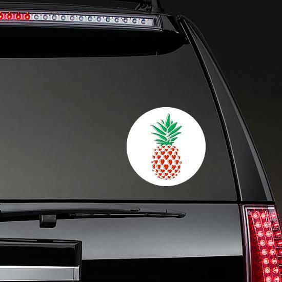 Pineapple In Hearts Illustration Sticker | Pineapple Stickers Food & Beverage Stickers Pineapple Stickers