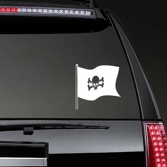 Sad Pirate Flag Sticker | Pirate Flag Stickers Flag Stickers Pirate Flag Stickers