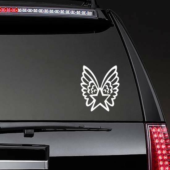 Star With Wings Sticker | Angel Stickers Angel Stickers Angel Stickers