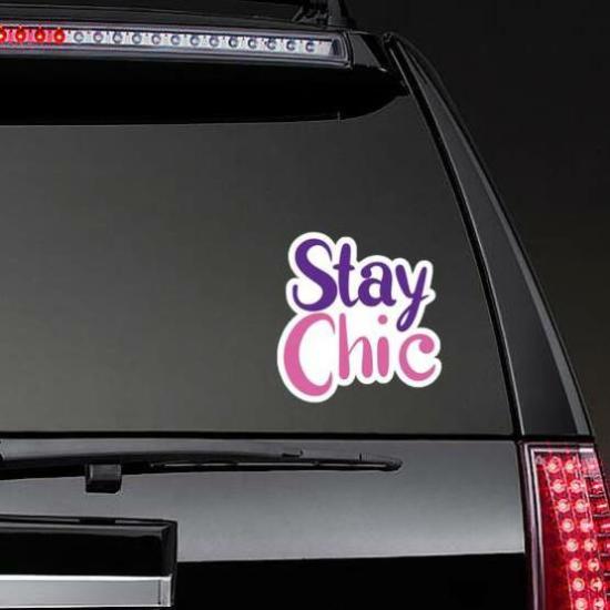 Stay Chic Fashion Lettering Sticker | Fashion Stickers Fashion Stickers Fashion Stickers