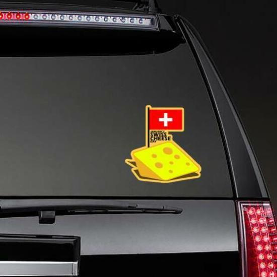 Swiss Cheese Day Switzerland Flag Sticker | Cheese Stickers Cheese Stickers Cheese Stickers