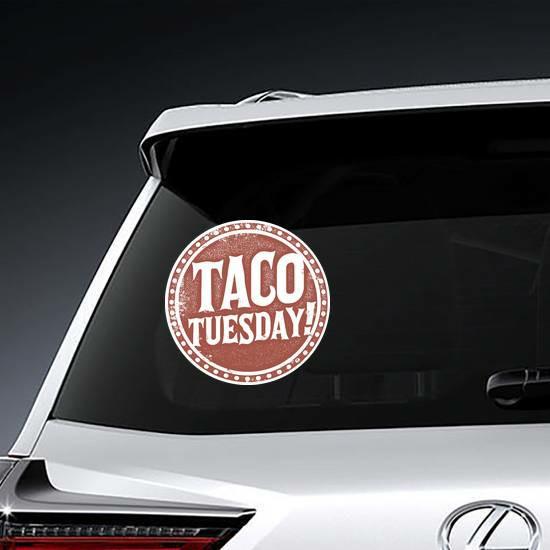 Taco Tuesday Stamp Sticker | Taco Stickers and Decals Food & Beverage Stickers Taco Stickers & Decals