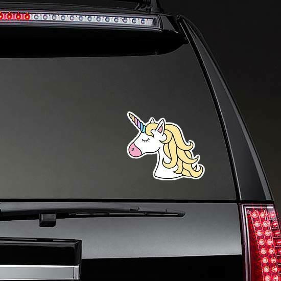 Unicorn with Rainbow Horn Sticker | Unicorn and Pegasus Stickers Girly Girl Stickers Unicorn & Pegasus Stickers