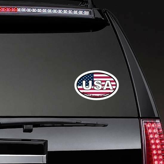 United States Of America Usa American Oval Sticker | American Flag Stickers American Flag Stickers American Flag Stickers