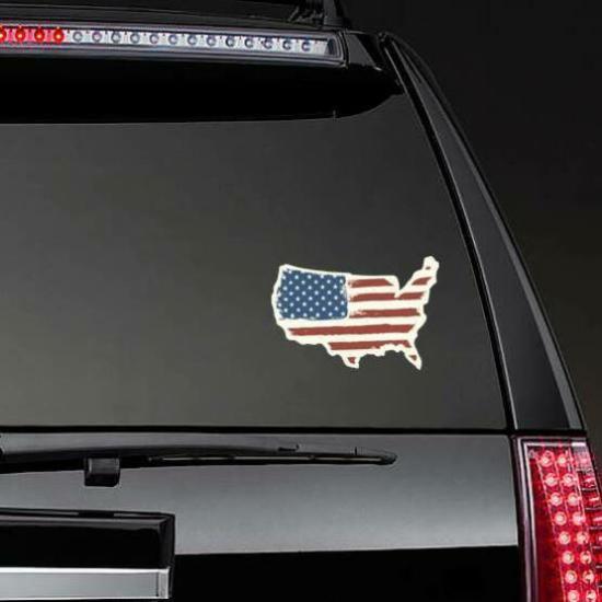 Usa Flag Shape Of American Map | American Flag Stickers American Flag Stickers American Flag Stickers