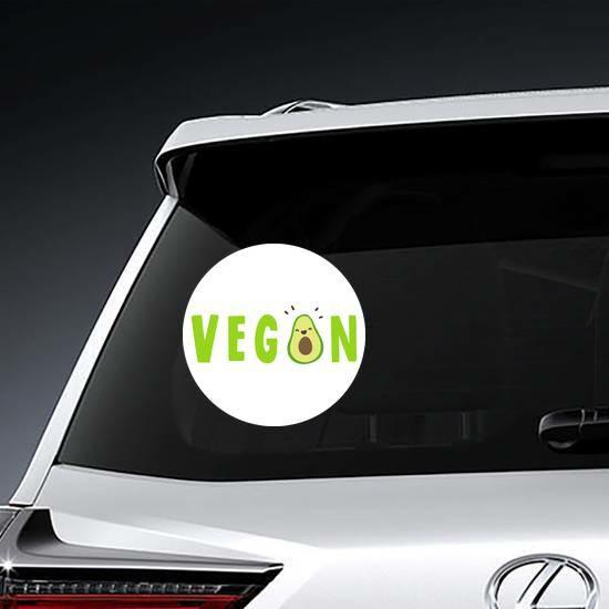 Vegan Avocado Sticker | Vegetarian and Vegan Stickers Avocado Stickers Avocado Stickers