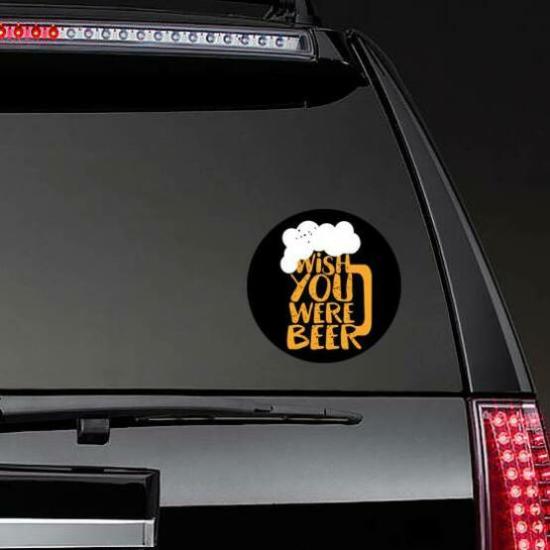 Wish You Were Beer Funny Illustration Sticker | Beer Stickers Beer Stickers Beer Stickers