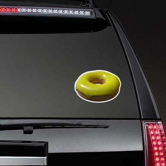 Yummy Yellow Donut Sticker | Donut Stickers Donut Stickers Donut Stickers