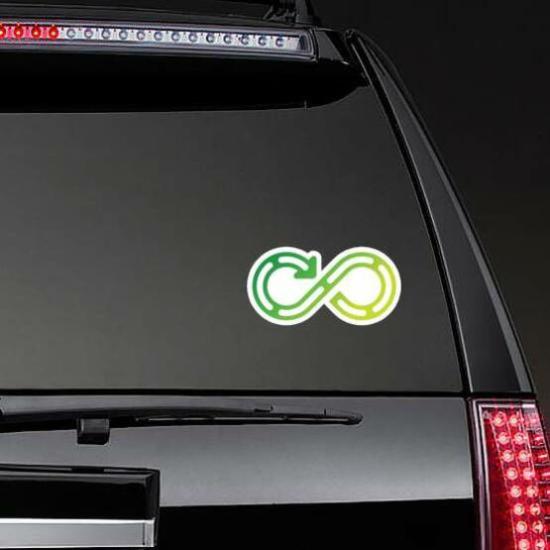 Recycle Infinity Arrow Symbol Sticker | Environment and Eco-Friendly Stickers and Decals Environment & Eco-Friendly Stickers Environment & Eco-Friendly Stickers & Decals