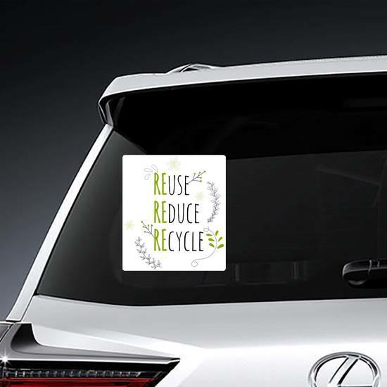 Reduce Reuse Recycle Sticker | Environment and Eco-Friendly Stickers and Decals Environment & Eco-Friendly Stickers Environment & Eco-Friendly Stickers & Decals