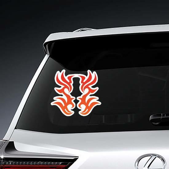 Symmetrical Tribal Flame Decoration Sticker | Flame Decals for Your Car Flame Decals Flame Decals for Your Car