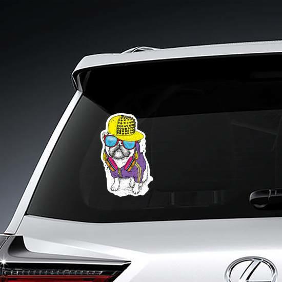 Funny Dressed Up Dog Sticker | Funny Bumper Stickers and Decals Funny Bumper Stickers Funny Bumper Stickers & Decals