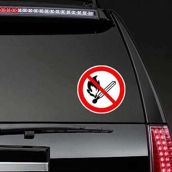 No Matches Fire Sign Sticker | Flame Decals for Your Car Flame Decals Flame Decals for Your Car